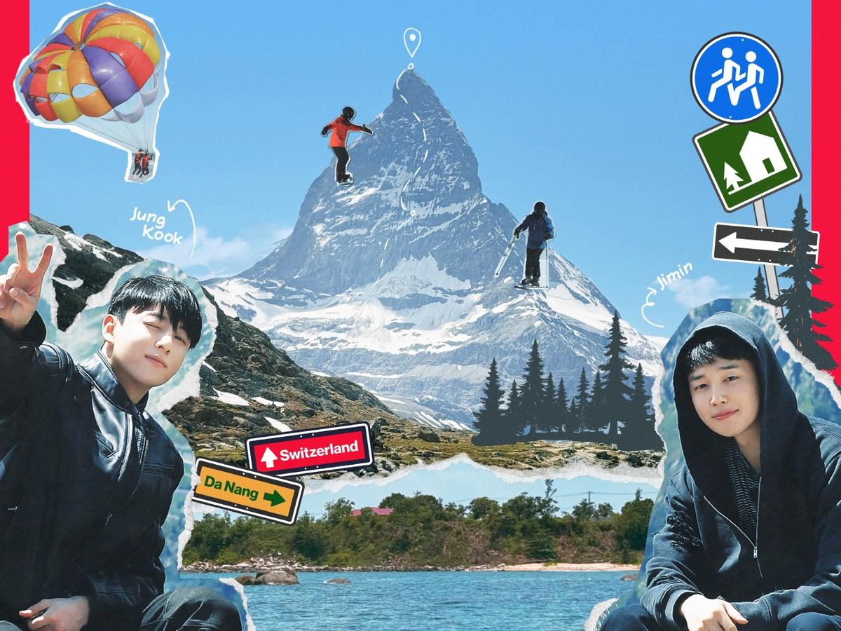 BTSのジミンとジョングク、スイスの空を飛ぶ…『これが正しいのか