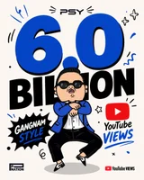 PSY logra 6.000 millones de visualizaciones de «Gangnam Style»…un hito inédito en YouTube para el K-pop