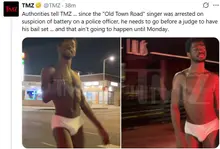 Lil Nas X，穿著內衣在洛杉磯被捕…懷疑吸毒