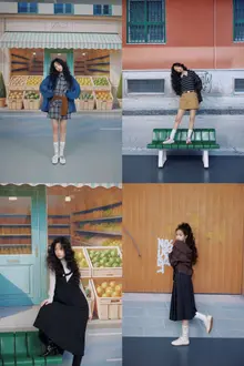 孫娜恩，捲髮也可愛…時尚的秋季女神