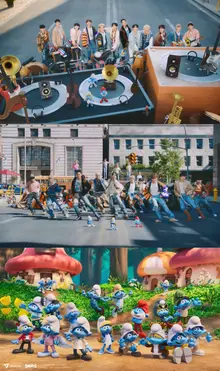 세븐틴, 스머프와 만난 '음악의 신' 스페셜 뮤직비디오 공개!