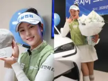 송지아, 전기차 후원받아 