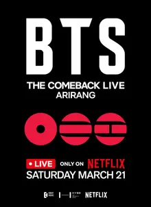 『BTSカムバックライブ: ARIRANG』3月21日午後8時Netflix生中継!