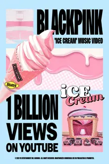 BLACKPINK『Ice Cream』MV、10億回再生…通算10本目の最多記録