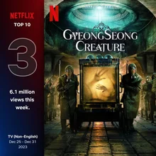 넷플릭스 시리즈 〈경성크리처〉, 넷플릭스 비영어 작품 중 3위 등극