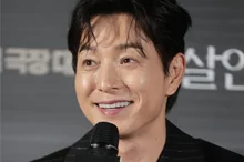 [On-Site Photo] Actor Jung Sung-il Attends the Production Presentation of the Movie 'Murder Report'
