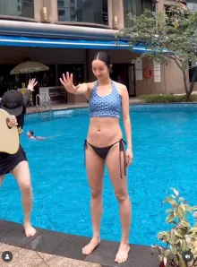 혜리, 우태 열애설 후에도 당당...말레이시아서 무보정 비키니 몸매 공개