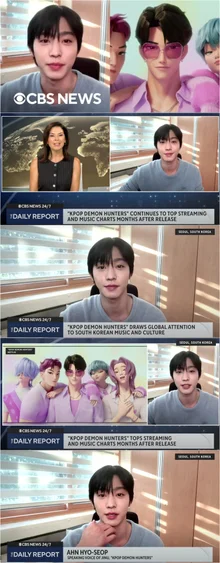'K-Demon Hunter' Ahn Hyo-seop, First Korean Actor to Appear Live on CBS News Prime Time