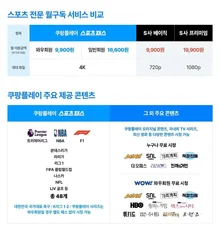 쿠팡플레이, '스포츠 패스' 가격 확정해 8월에 출시…다른 OTT와 얼마나 차이날까?