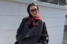 [Photo &] Choi Ji-woo Perfectly Rocks Leather Jacket in 'Wanna-be Slender' Daily Fashion