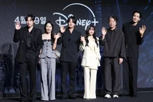 [Photo] Aiming for a $150 billion gold bullion… Park Bo-young makes a daring transformation in Disney+ 'Goldland,' 'Production Press Event现场'