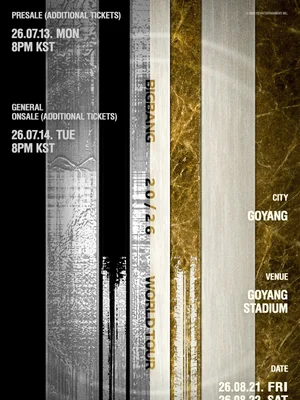 Bigbang kỷ niệm 20 năm tại concert ở Goyang: 