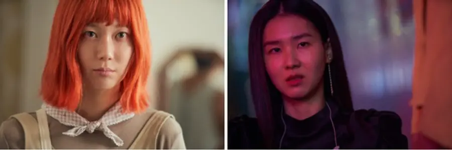영미 역의 이유영(왼쪽), 유진 역의 임선우