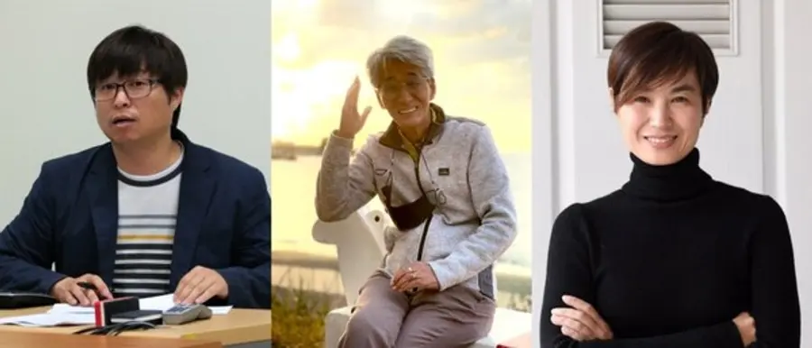 (왼쪽부터) 김환태 감독, 고 문지성 양 아버지이며 참사 1일째부터 10년 간 영상을 기록하고 있는 문종택 감독, 김일란 총괄PD. (사진 제공=시네마달)