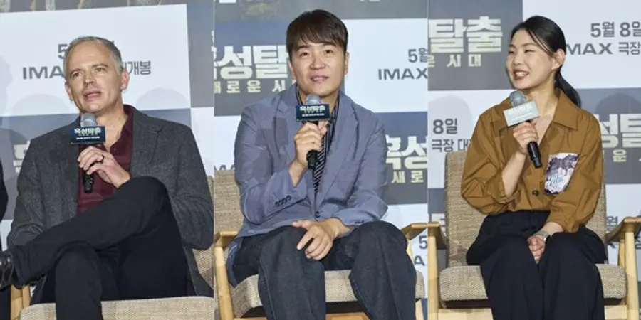 〈혹성탈출: 새로운 시대〉 (왼쪽부터) 에릭 윈퀴스트 시각효과감독, 김승석 페이셜 모델러, 순세률 모션 캡처 아티스트