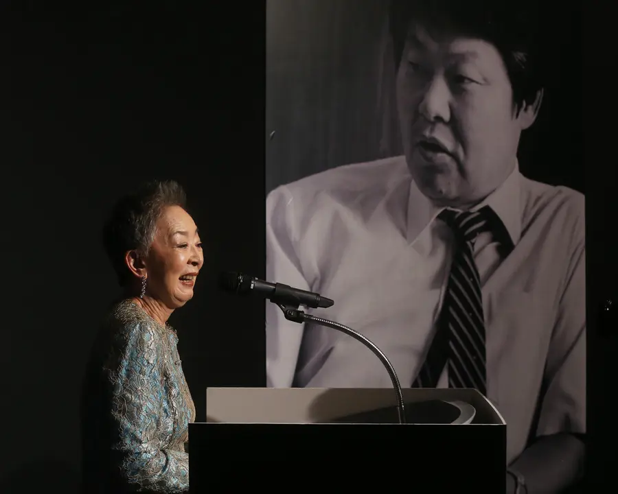  2014년 제19회 부산국제영화제(BIFF) '한국영화 회고전의 밤'에서 배우 김지미의 축사 [연합뉴스]