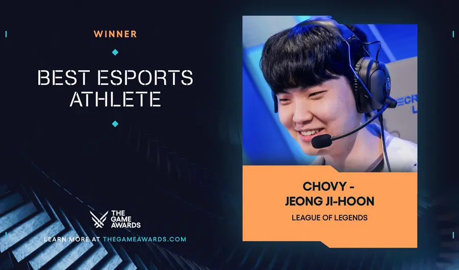 The Game Awards、eスポーツ選手賞『チョビ』ジョンジフン