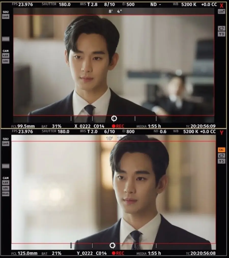 〈눈물의 여왕〉 촬영현장의 김수현 (사진 출처=김수현 공식 SNS 계정)​