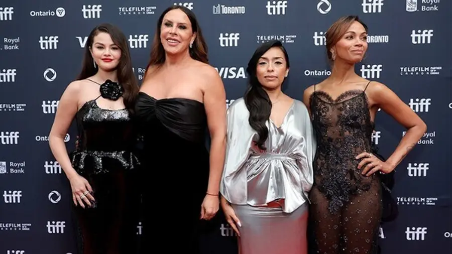 왼쪽부터 설리나 고메즈, 카를라 소피아 가스콘, 아드리아나 파스, 조이 살다나 [TIFF 제공]