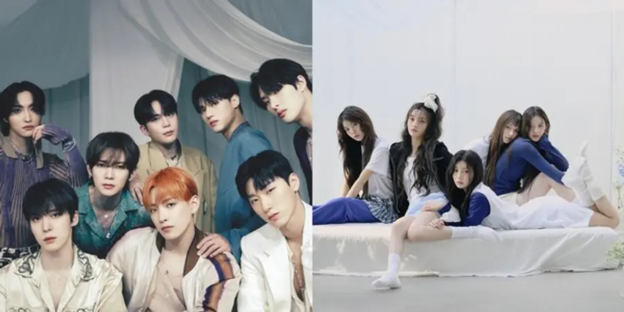 왼쪽부터 그룹 에이티즈, 걸그룹 아일릿 [KQ엔터테인먼트, 빌리프랩 제공]
