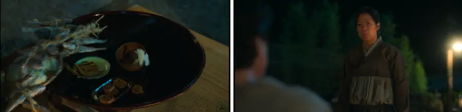 조구를 던지고 애순을 데려오는 광례(염혜란)