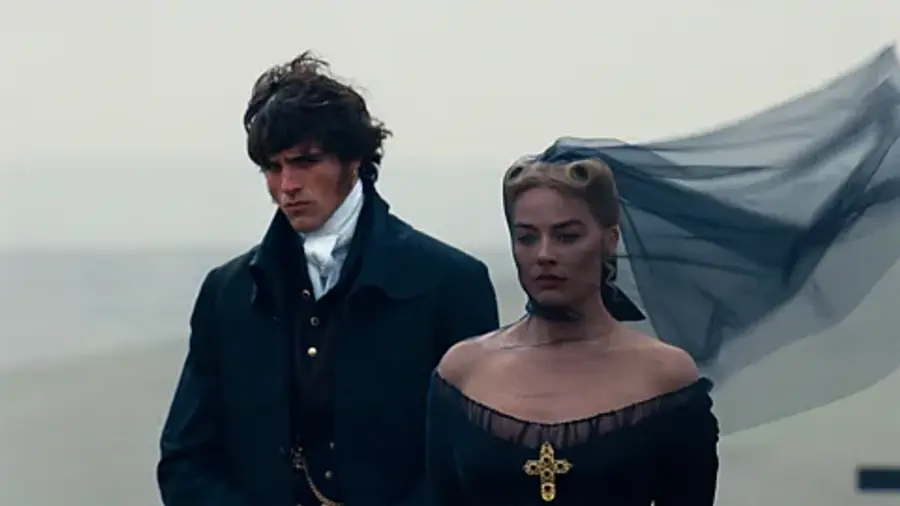 Warner Bros. Pictures: Jacob Elordi and Margot Robbie in Wuthering Heights (Source: Warner Bros. Pictures)