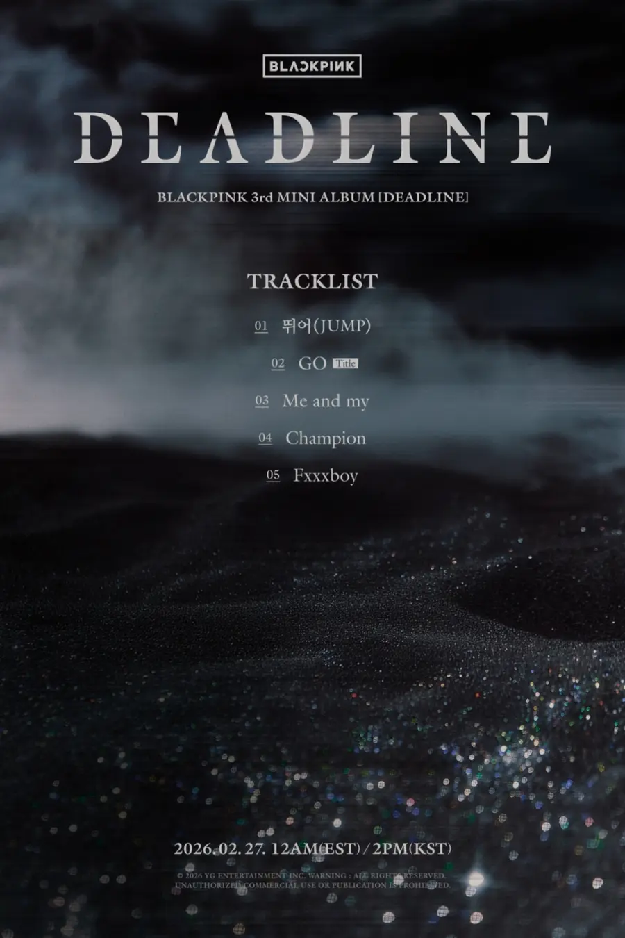 BLACKPINK new album tracklist [Provided by YG Entertainment]