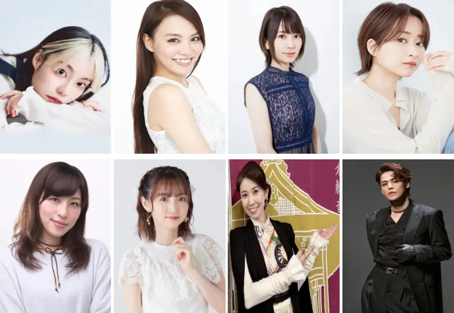 混藤カエデ、田野アサミ、田中リサ、川瀬マキ、絹川リカ、田中みなみ、三石琴乃、宮野真守 (写真提供 = (株)メガボックス中央)