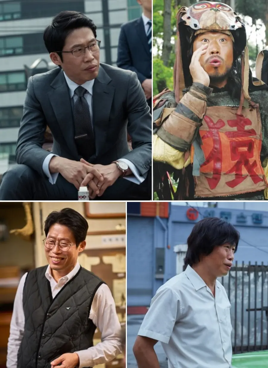 (왼쪽 위부터 시계방향) 〈베테랑〉, 〈왕의 남자〉, 〈택시운전사〉, 〈파묘〉