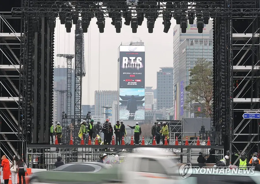BTS Preparing for Performance, 'Busy Busy' (Seoul=Yonhap News)