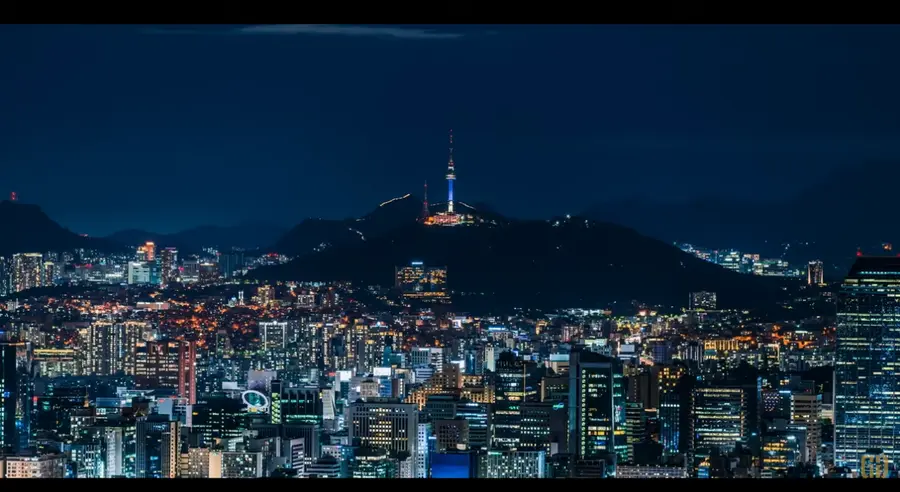 The Namsan view from the trailer video of the first film 'K-POPS!' directed by Anderson Paak _ Capture