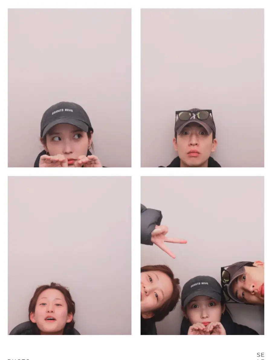 最近IUが公開した補佐官ズとの思い出の4カット