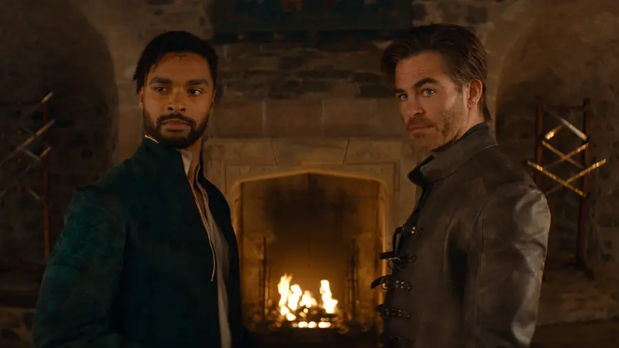 In 〈Dungeons & Dragons: Honor Among Thieves〉, the noble-hearted Xenk Yendar (left) helps the main party—think of him as a GM's character used to naturally unfold the scenario.