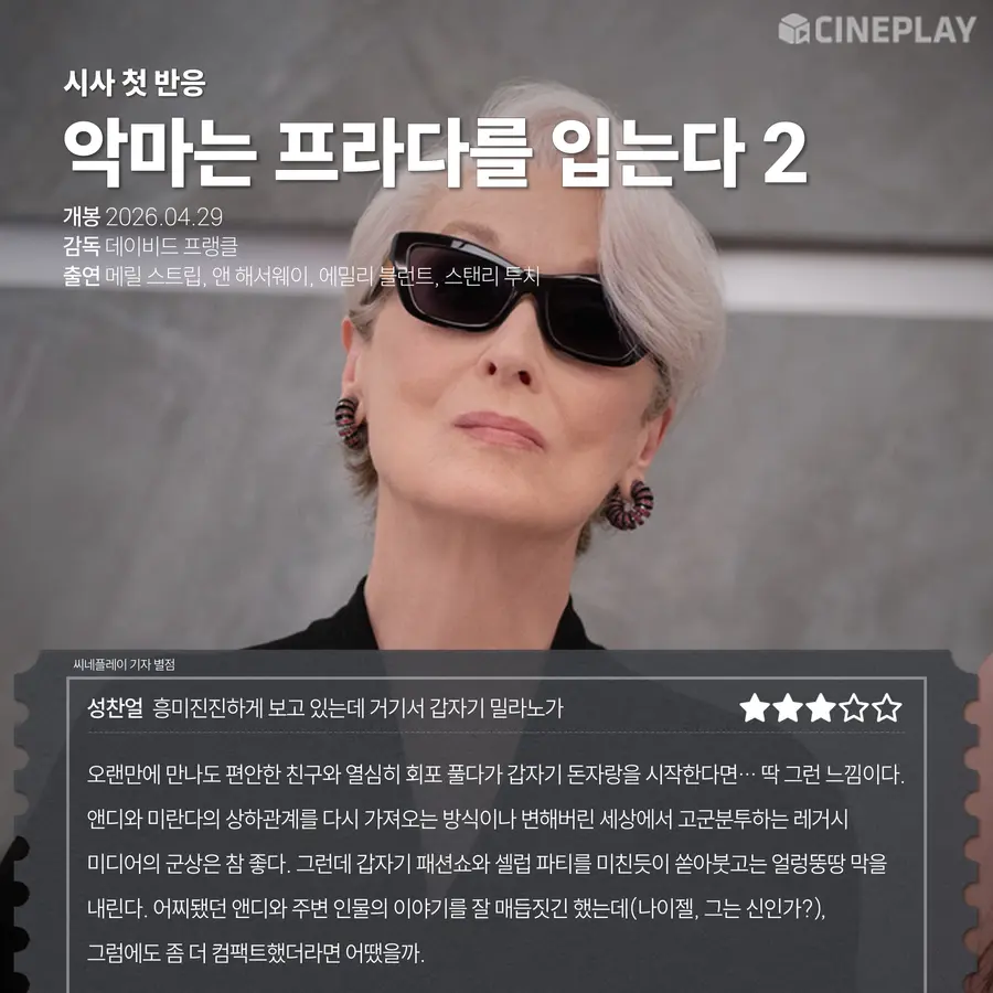 〈穿著普拉達的惡魔 2〉 Cineplay 記者星評