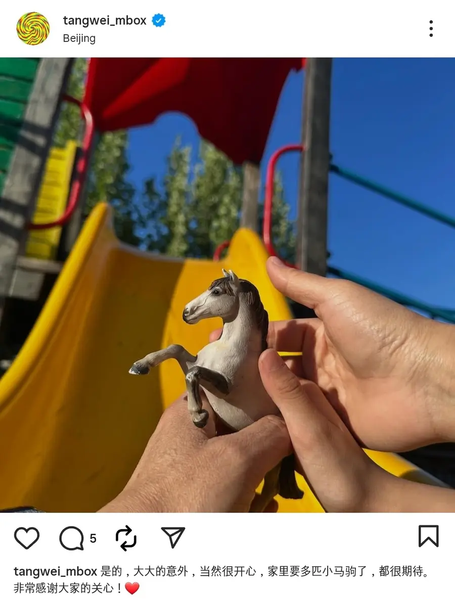 [俳優タン・ウェイのインスタグラム撮影]