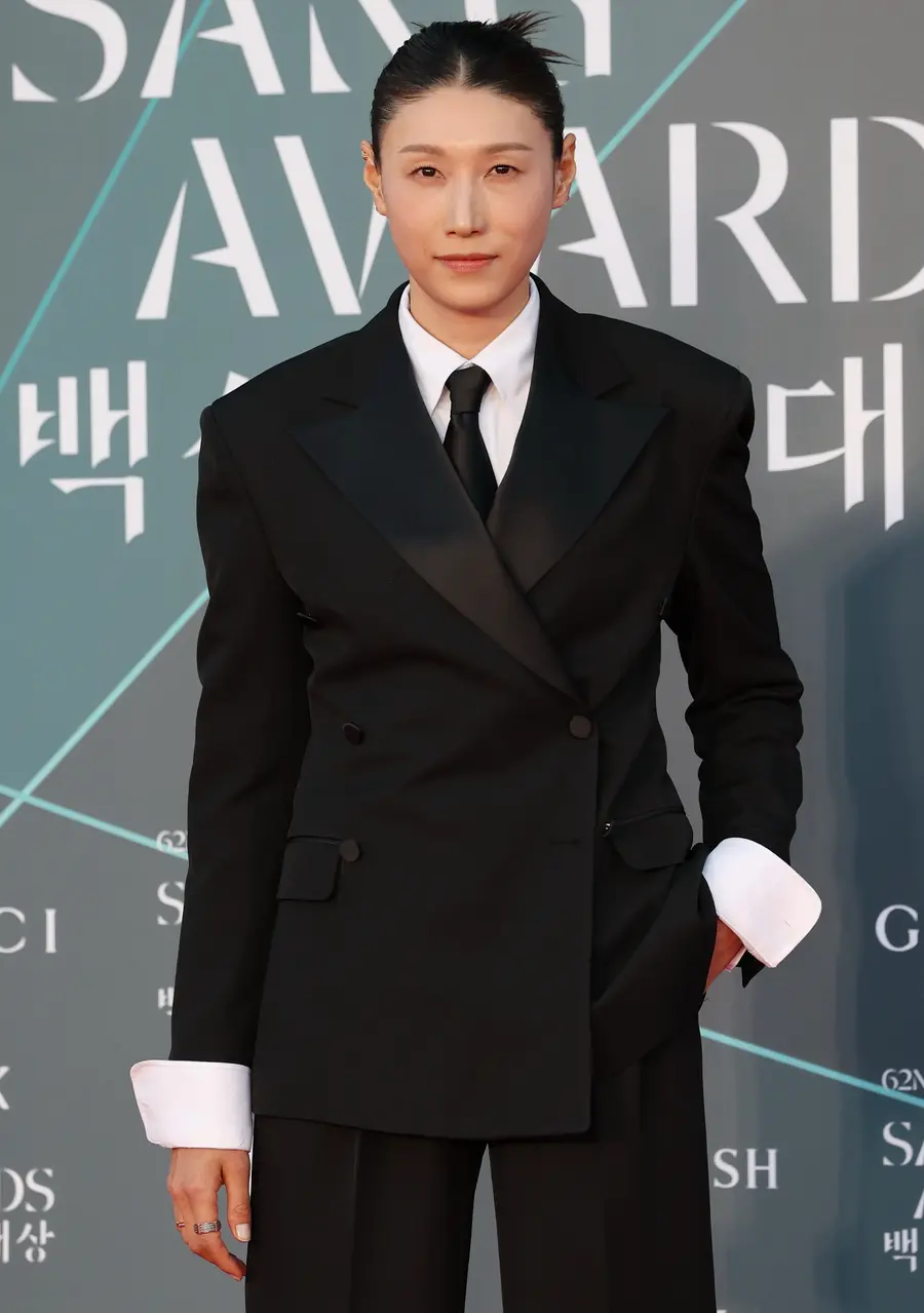 Red carpet of former volleyball player Kim Yeon-kyung, a candidate for the Broadcasting Entertainment Award at the 62nd Baeksang Arts Awards
