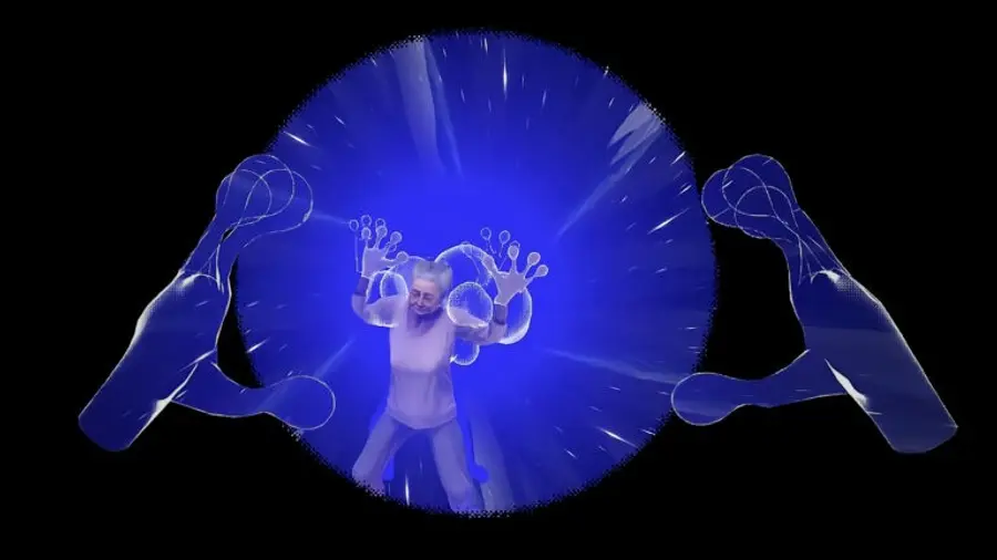 A scene from within the extended reality work ‘BOOOOOO-PEEEEEEEE’ [Provided by the Cannes Film Festival]