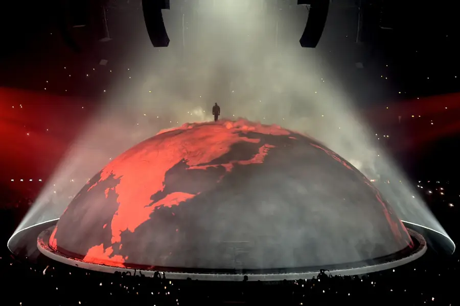 Kanye West at a Dutch concert [AFP=Yonhap News. No redistribution or database use]