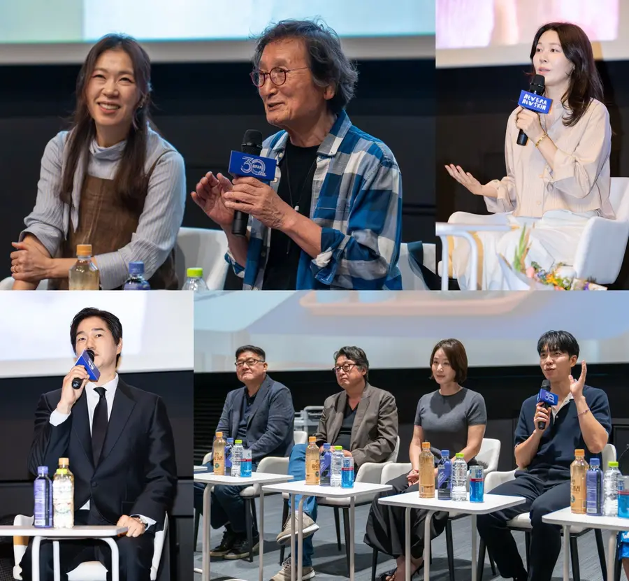 ▲(좌측 상단부터) 〈내 이름은〉 염혜란 배우·정지영 감독, 〈동감〉 김하늘 배우, 〈동감〉 유지태 배우, 〈대가족〉 양우석 감독·김윤석·김성령·이승기 배우 (제공 BIFAN)