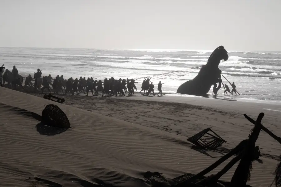 A scene from inside the film ‘Odyssey’ [Provided by Universal Pictures. No redistribution or database use]