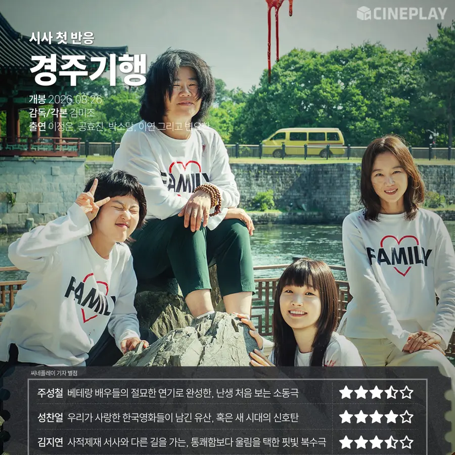 〈The Journey to Gyeong-ju〉 Cineplay reporters' star ratings