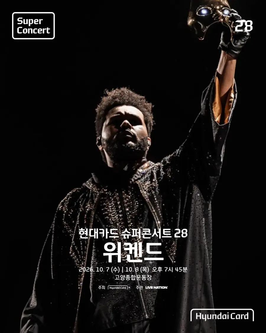 The Weeknd South Korea concert poster