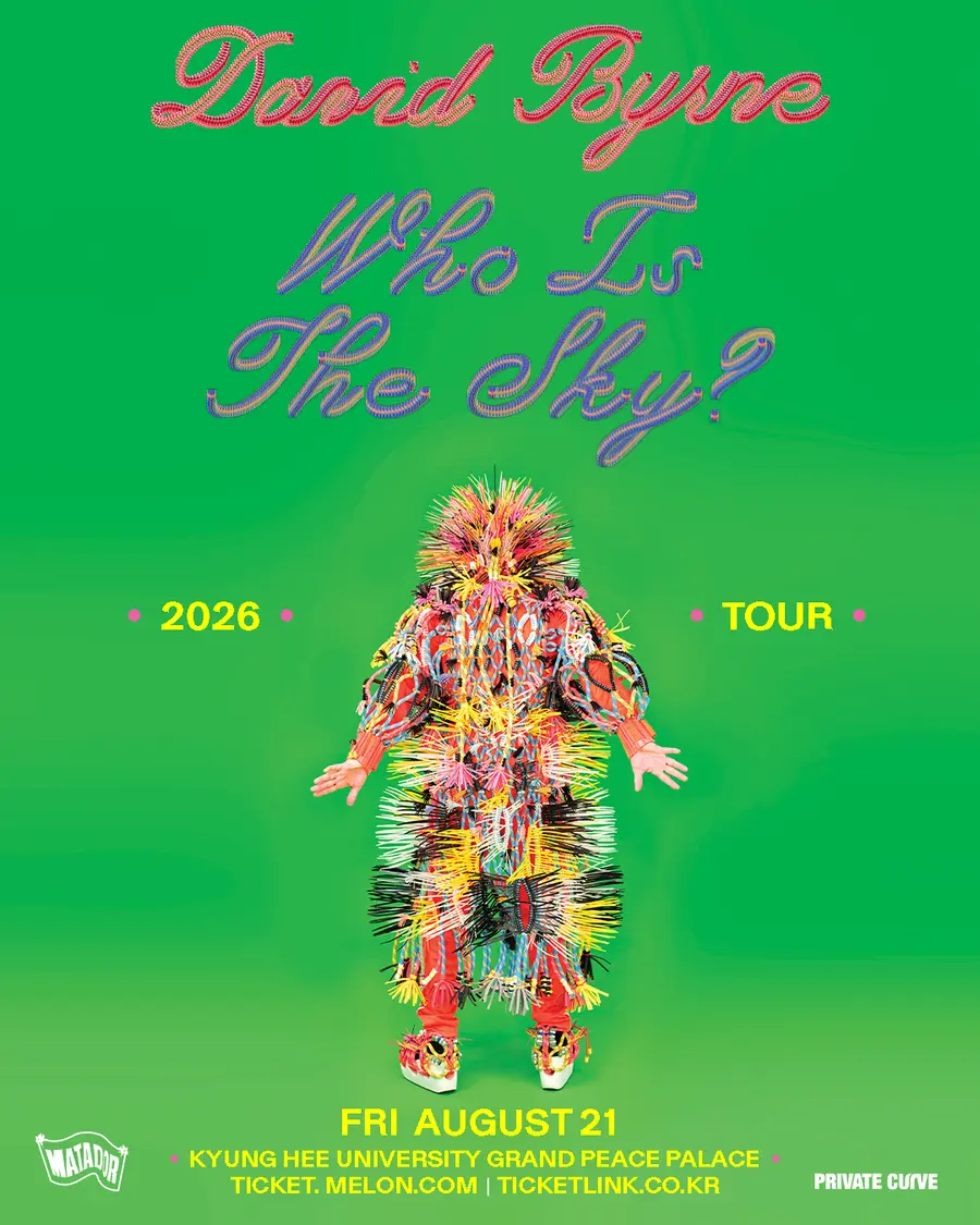David Byrne South Korea concert poster