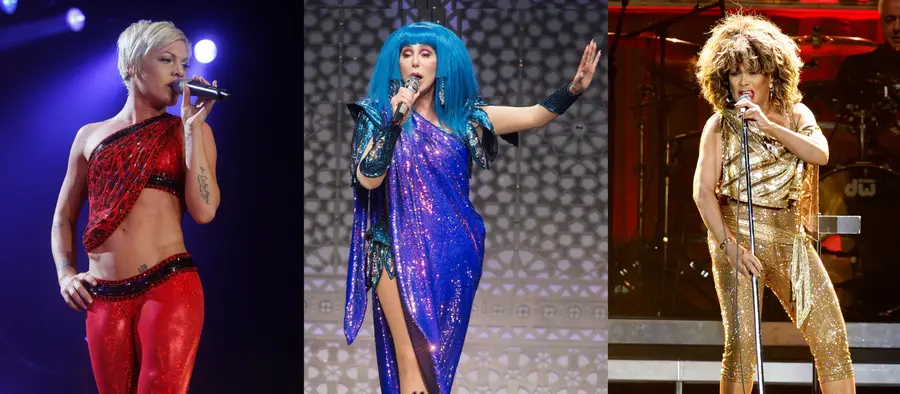 Celebrity outfits designed by Bob Mackie [AP/Yonhap file photo. Redistribution and database use prohibited]