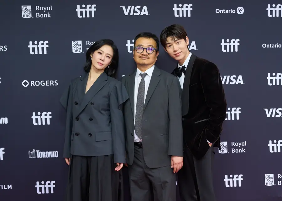 The 'Lost Paradise' team at the 51st Toronto International Film Festival [Provided by CJ ENM. No resale or database use]
