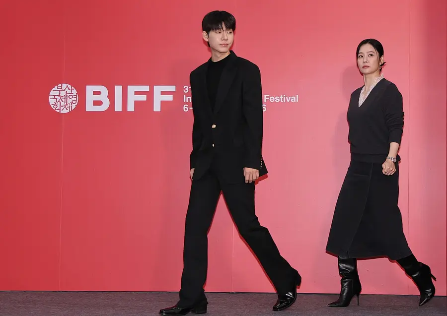 Actors Bae Hyun-sung and Kim Hyun-joo at a press conference for the film 'Paradise Lost' during the 31st Busan International Film Festival. 2026.10.10