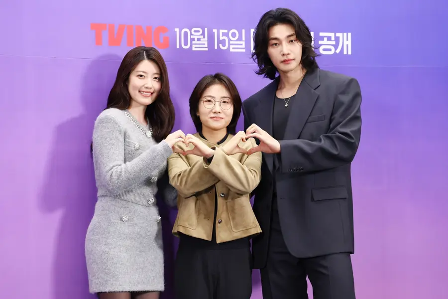 Actress Nam Ji-hyun, director Kim Ye-ji and actor Kim Jae-young _ TVING original series ‘Let Me Tremble’ production presentation at Stanford Hotel in Mapo-gu, Seoul, Oct. 14, 2026