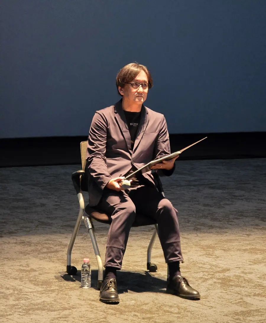 At the premiere screening _ Usa Yoshiki, vice president of Japanese animation studio TRIGGER