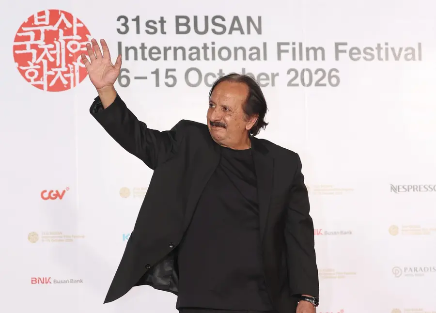 Director Majid Majidi, winner of the Busan Award grand prize at the 31st Busan International Film Festival for the film ‘Bread and Book,’ attends the closing ceremony at the Busan Cinema Center in Haeundae-gu, Busan, on Oct. 15, 2026.