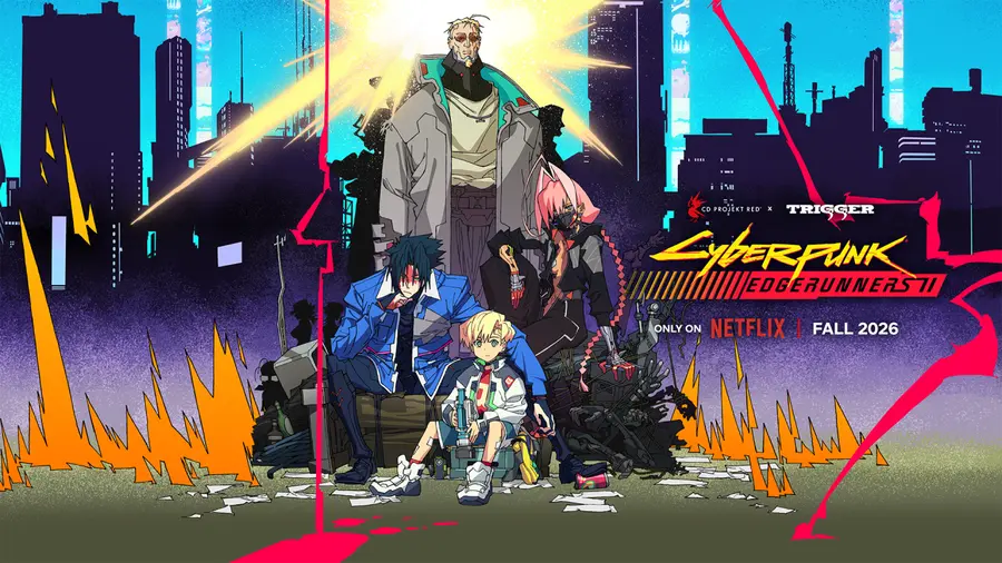 The four leads of 〈Cyberpunk: Edgerunners 2〉 (clockwise from top center): Wick Kingsley, Talia Yang, Roman Carax and D